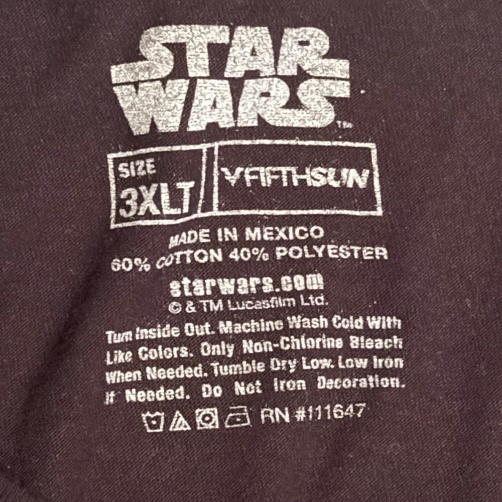 Star Wars "The Child" Grogu Graphic T-Shirt 3XLT Black Grogu‎ (Baby Yoda) - Picture 4 of 8